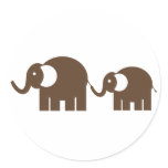 {TBA} Brown Elephants Stickers