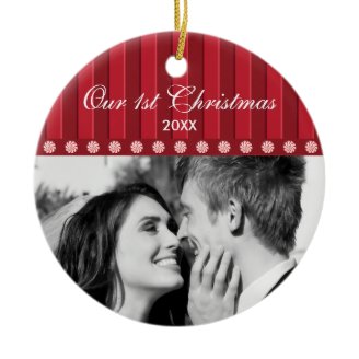 Candy & Stripes Our First Christmas Ornament