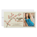 TBA Cherry Blossom Graduation Announcement (coral) photo cards
