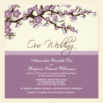 {TBA} Cherry Blossom Wedding Invitation (lilac) invitations