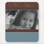 {TBA} Classy Chic Floral PHOTO template (teal) Mouse Pad