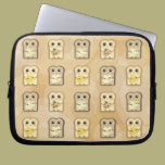 TBA_Cute Little Toasties pattern laptop sleeve laptop sleeves