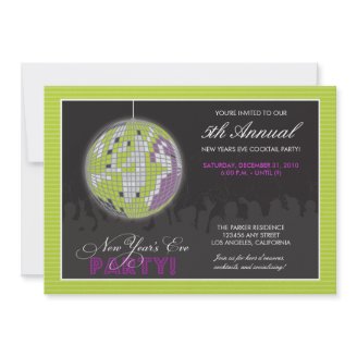 Disco Ball New Year's Eve Party (lime)