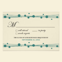 {TBA} Dots & Straw RSVP Card (ivory/green) invitations