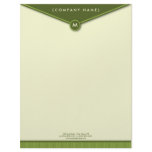 {TBA} Elegant Envelope (lime) Monogram Letterhead