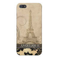 ::TBA:: Fleur de Paris Eiffel Tower | sand iPhone 5 Case