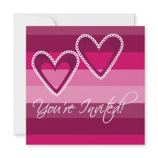 TBA--Funky Frilly Valentine's Day Party Invitation invitation