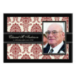 {TBA} Golden Years Damask Birthday Invite (red)