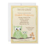 {TBA}HOOT OWLS Green Neutral Baby Shower 5x7 Personalized Announcement
