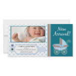 {TBA} Hospital ID Tag Baby Birth Announcement Custom Photo Card