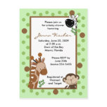 {TBA} Jungle Adventure Safari Baby Shower Post Cards