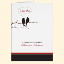{TBA} Little Birdies Custom Thank You Card (black) cards