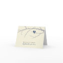 {TBA} Love Birds Custom Thank You Card (navy blue) card