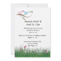 TBA - Lovebirds Wedding Reception Invitation