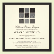 {TBA} Modern Blocks Grand Opening Invite (black) invitations