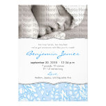 {TBA} Precious Floral Birth Announcement (blue)