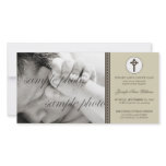 {TBA} Simple &amp; Sweet Sepia Baptism Announcement Picture Card