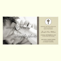 {TBA} Simple & Sweet Sepia Baptism Announcement photo cards