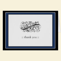 {TBA} Simply Elegant Custom Thank You (navy/black) cards