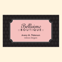 {TBA} Sophisticated Polka Dots (black/pink) business cards