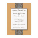{TBA} Tangerine Baroque Damask Save the Date postcards by TheWeddingShoppe {TBA} Tangerine Baroque Damask Save the Date postcards
