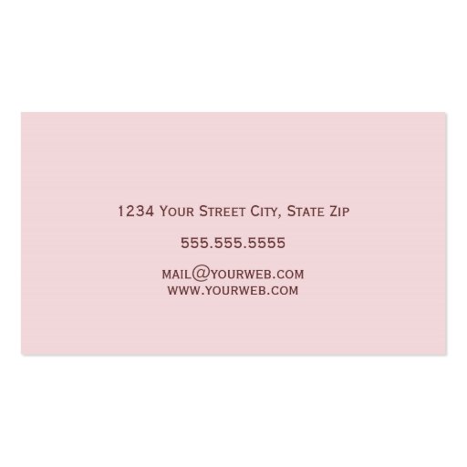 (TBA) (Top10 ï¼‰Pink Stripe Birds Business Card (back side)