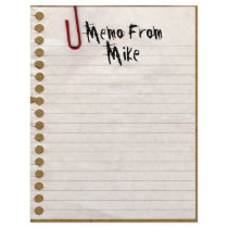 TBA & TOP 10! Memo From Mike...or ? Stationery Customized Letterhead