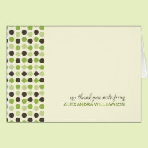 {TBA} Trendy Polka Dots Thank-You Card (apple) cards