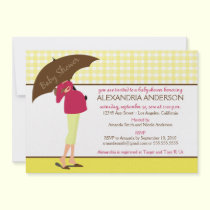 {TBA} Umbrella Mommy Baby Shower Invite (yellow) invitations