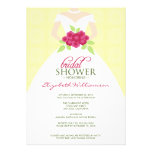 {TBA} Wedding Dress Bridal Shower Invite (yellow)
