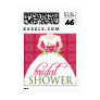 {TBA} Wedding Gown Bridal Shower Stamp (pink)