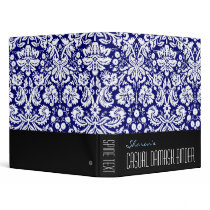 TBA White Damask Custom 1" Binder
