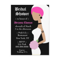 TBA WINNER 311-PINK TATTOO BRIDAL INVITATION postcards