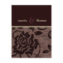 TBA WINNER-CHOCOLATE VELVET ROSE INVITATION postcards