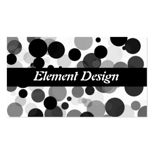 TBA Winner Design Dots Business Card (front side)