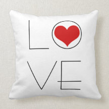 <TBA WINNER>Love Text with Red Heart Pillow