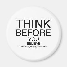 TBYB - Humanists White Fridge Magnet