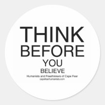 TBYB - Humanists White Sticker