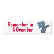 TD- Remember in NOvember Elephant Bumper Sticker