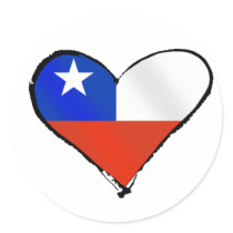 Te Amo Chile Chilean love and pride Round Sticker