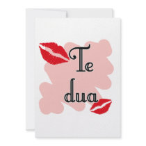 Te dua - Albanian - I Love You Invitation