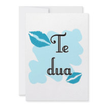 Te dua - Albanian - I Love You Personalized Invitations