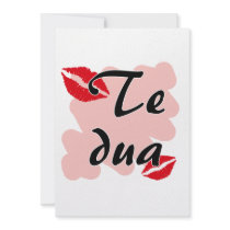 Te dua - Albanian - I Love You Invitations