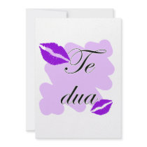 Te dua - Albanian - I Love You Personalized Invitation