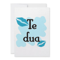 Te dua - Albanian - I Love You Custom Invitations