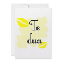 Te dua - Albanian - I Love You Personalized Invitations