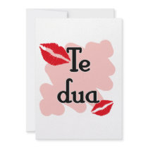Te dua - Albanian - I Love You Invites