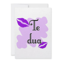Te dua - Albanian - I Love You Personalized Invitations