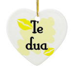 Te dua - Albanian - I Love You Christmas Tree Ornament