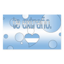 Te Extraño! Argentina Flag Colors Pop Art Rectangle Sticker